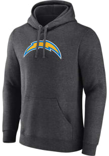 Los Angeles Chargers Mens Charcoal Primary Logo Long Sleeve Hoodie