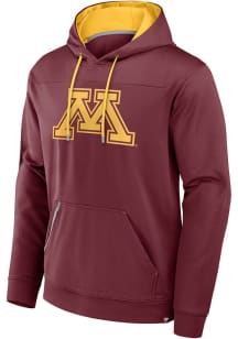 Mens Maroon Minnesota Golden Gophers Defender Dot Faded Primary Long Sleeve Hoodie