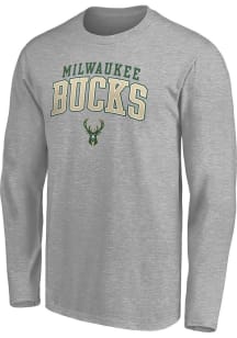 Milwaukee Bucks Grey State Pride Long Sleeve T Shirt