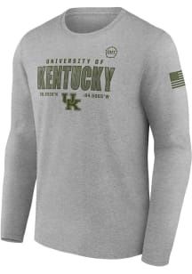 Kentucky Wildcats Grey OHT Grid Long Sleeve T Shirt