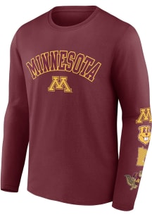 Mens Maroon Minnesota Golden Gophers Badging Cotton Tee