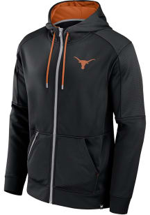 Texas Longhorns Mens Black Defender Long Sleeve Zip