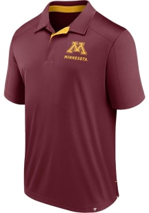 Mens Maroon Minnesota Golden Gophers Defender Short Sleeve Polo Shirt