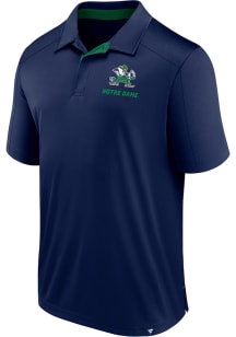 Notre Dame Fighting Irish Mens Navy Blue Defender Short Sleeve Polo
