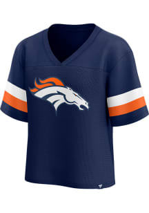 Denver Broncos Womens Field Goal Fashion Football Jersey - Navy Blue