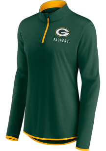 Green Bay Packers Womens Green Gameday 1/4 Zip Pullover