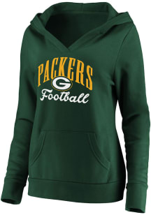 Green Bay Packers Womens Green Iconic Scarf Hooded Sweatshirt