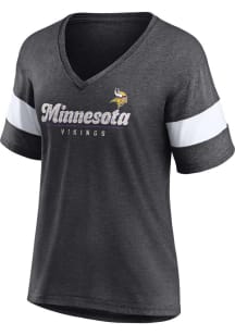 Minnesota Vikings Womens Charcoal Iconic Short Sleeve T-Shirt