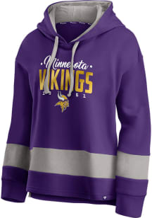 Minnesota Vikings Womens Purple Block Party Hooded Sweatshirt