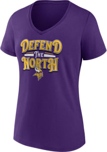 Minnesota Vikings Womens Purple Iconic Short Sleeve T-Shirt