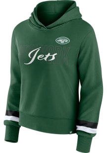 New York Jets Womens Green Over Hooded Sweatshirt