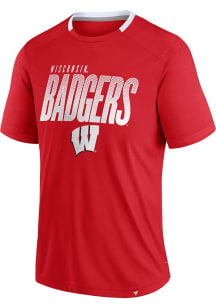 Red Wisconsin Badgers Defender Fade Dot Short Sleeve T Shirt