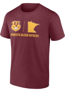 Minnesota Golden Gophers State Lock In Short Sleeve T Shirt - Maroon