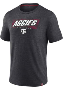 Texas A&amp;M Aggies Charcoal Off Stack Biblend Short Sleeve T Shirt