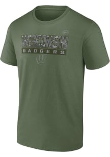 Wisconsin Badgers Operation Hat Trick Galley Short Sleeve T Shirt - Olive