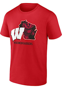 Wisconsin Badgers Red State Lock In Short Sleeve T Shirt