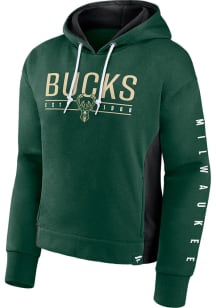 Milwaukee Bucks Womens Green Cinched Hooded Sweatshirt