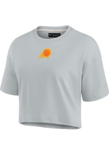 Phoenix Suns Womens Grey Crop Boxy Short Sleeve T-Shirt