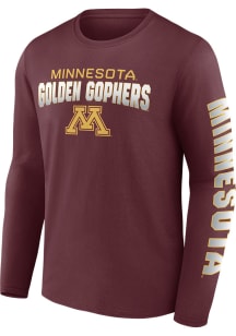 Minnesota Golden Gophers Maroon Arch Name Long Sleeve T Shirt