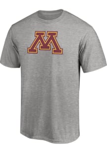 Minnesota Golden Gophers Grey Primary Logo Short Sleeve T Shirt
