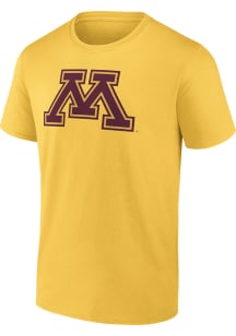 Minnesota Golden Gophers Gold Primary Logo Short Sleeve T Shirt