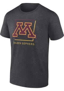 Minnesota Golden Gophers Grey Halved Team Short Sleeve T Shirt