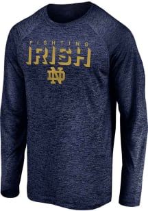 Notre Dame Fighting Irish Navy Blue Primary Logo Long Sleeve T-Shirt