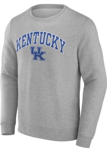 Kentucky Wildcats Mens Grey Arch Mascot Twll Long Sleeve Crew Sweatshirt