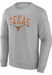 Texas Longhorns Mens Grey Arch Mascot Twll Long Sleeve Crew Sweatshirt