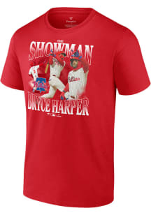 Bryce Harper Philadelphia Phillies Red Showman Short Sleeve Player T Shirt