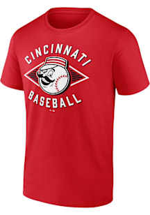 Cincinnati Reds Red Arched City Coop Logo Baseball Short Sleeve T Shirt