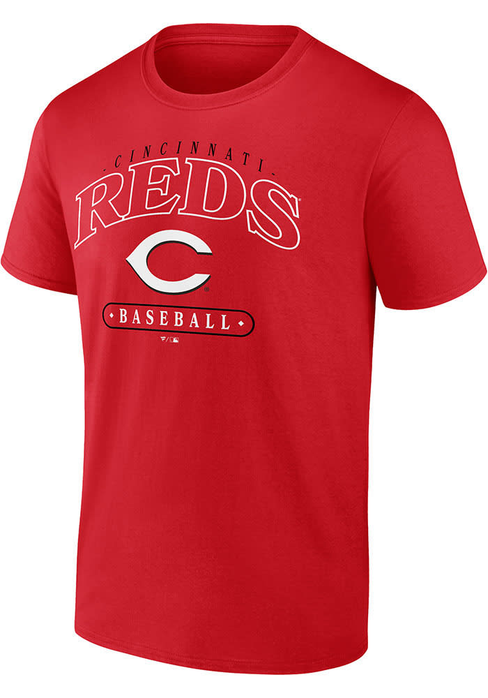 Cincinnati Reds Red Arched City Team Logo Baseball Short Sleeve T Shirt