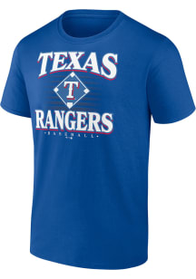 Texas Rangers Blue Retro Diamond Short Sleeve T Shirt