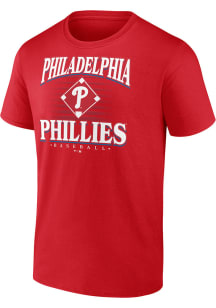 Philadelphia Phillies Red Retro Diamond Short Sleeve T Shirt