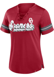 Oklahoma Sooners Womens Athena Fashion Football Jersey - Crimson