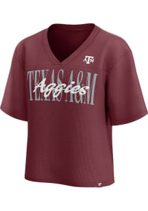 Texas A&amp;M Aggies Womens Mesh Fashion Football Jersey - Maroon