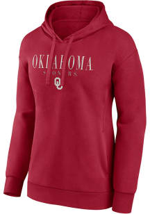 Oklahoma Sooners Womens Crimson Icon Hooded Sweatshirt