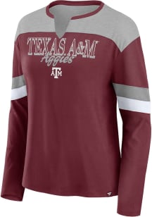 Texas A&amp;M Aggies Womens Maroon Sprint LS Tee