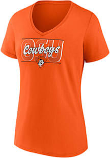 Oklahoma State Cowboys Womens Orange University Short Sleeve T-Shirt