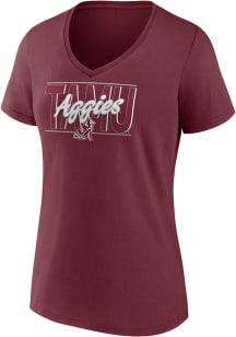 Texas A&amp;M Aggies Womens Maroon University Short Sleeve T-Shirt