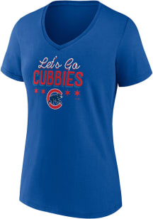 Chicago Cubs Womens Blue Local Short Sleeve T-Shirt