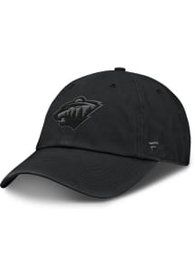 Minnesota Wild 2024 Authentic Pro Road Tonal Unstructured Adjustable Hat - Black