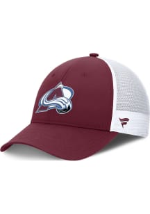 Colorado Avalanche 2024 Authentic Pro Rink Logo Trucker Adjustable Hat - Maroon