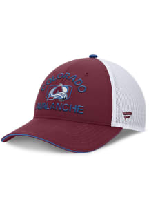 Colorado Avalanche 2024 Authentic Pro Rink 2T Trucker Adjustable Hat - Maroon