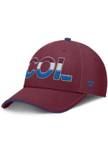 Colorado Avalanche Mens Maroon 2024 Authentic Pro Rink City Code Stretch Flex Hat