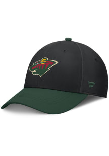 Minnesota Wild Mens Black 2024 Authentic Pro Rink 2T Stretch Flex Hat