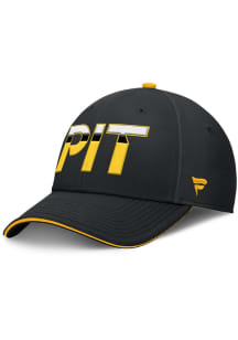Pittsburgh Penguins Mens Black 2024 Authentic Pro Rink City Code Stretch Flex Hat