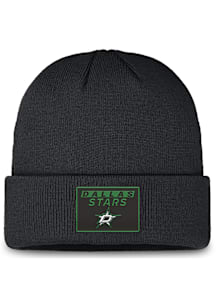 Dallas Stars Black 2024 Authentic Pro Rink Prime Patch Cuff Mens Knit Hat