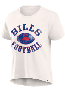 Buffalo Bills Womens White Football Home Short Sleeve T-Shirt