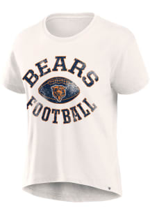 Chicago Bears Womens White Football Home Short Sleeve T-Shirt